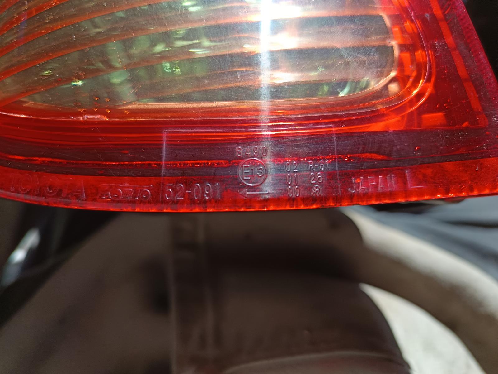 2004 TOYOTA FUN CARGO (NZ ONLY) Left Taillight Contact us for Photo