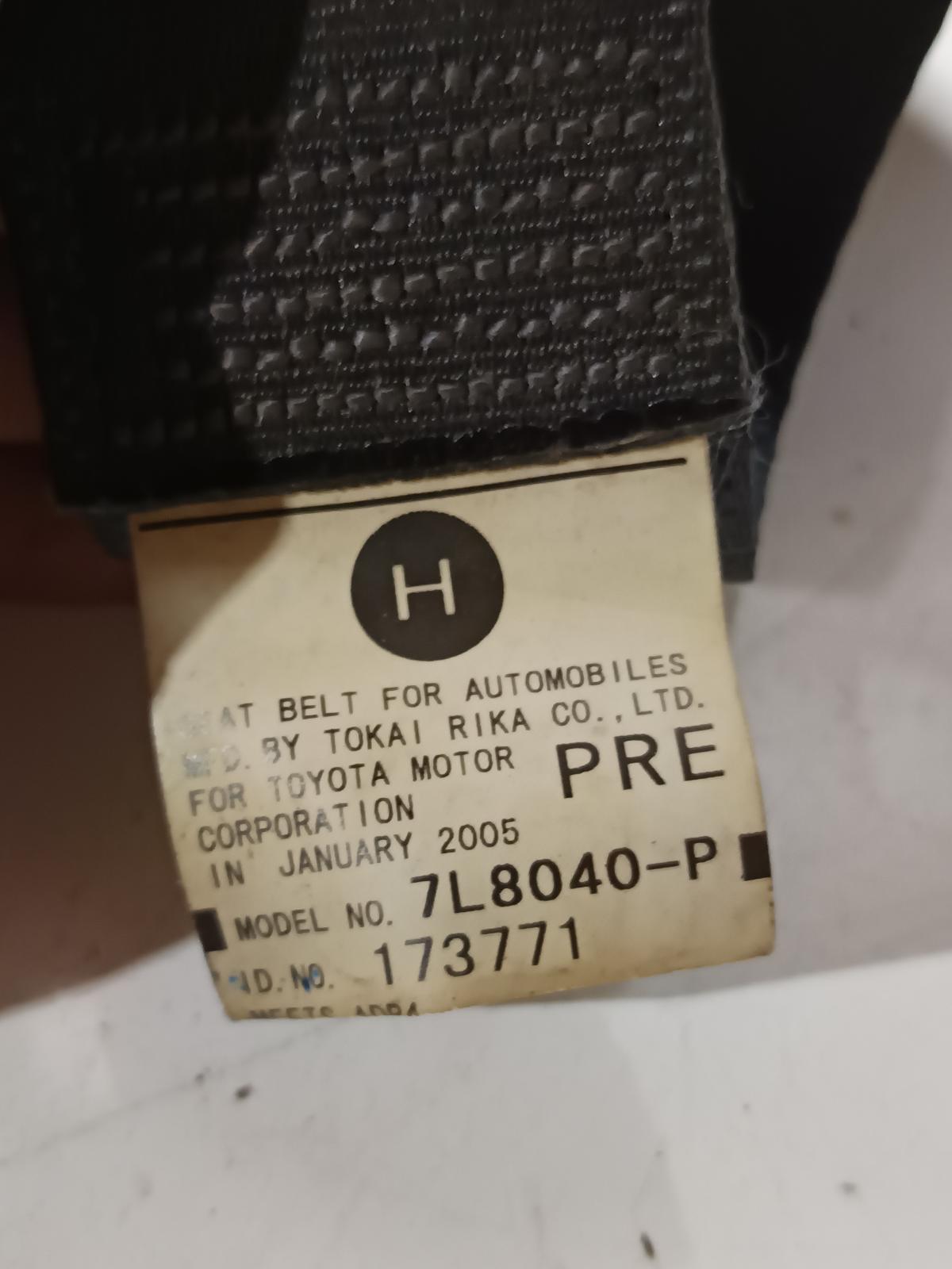 2008 TOYOTA CAMRY Seatbelt/Stalk Contact us for Photo