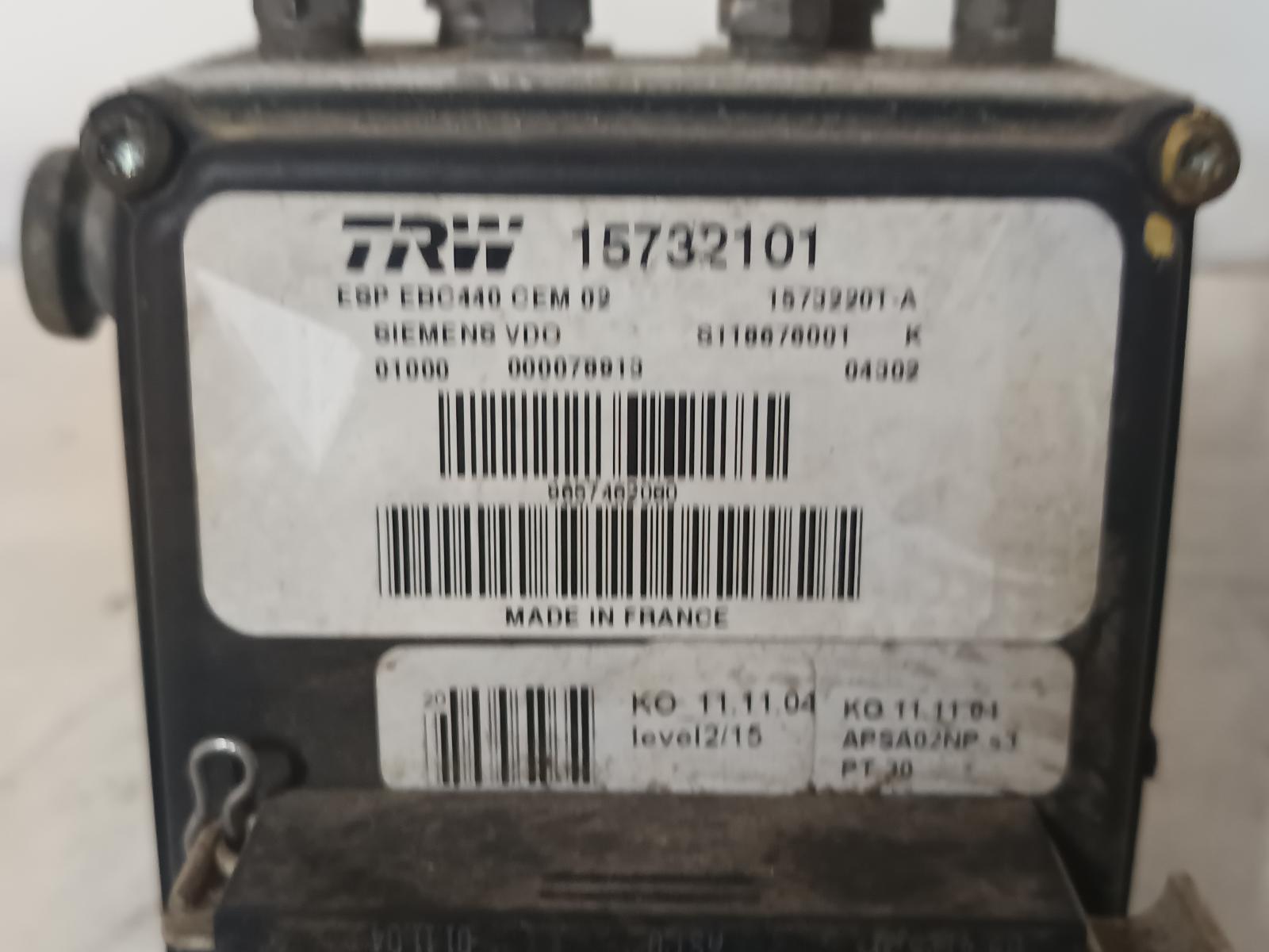 2006 PEUGEOT 407 Abs Pump/Modulator Contact us for Photo