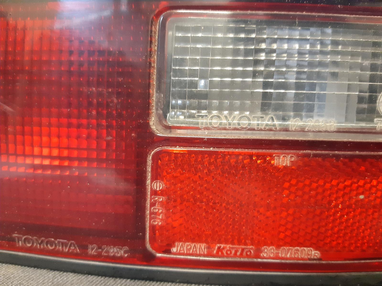 1991 TOYOTA COROLLA Right Taillight Contact us for Photo