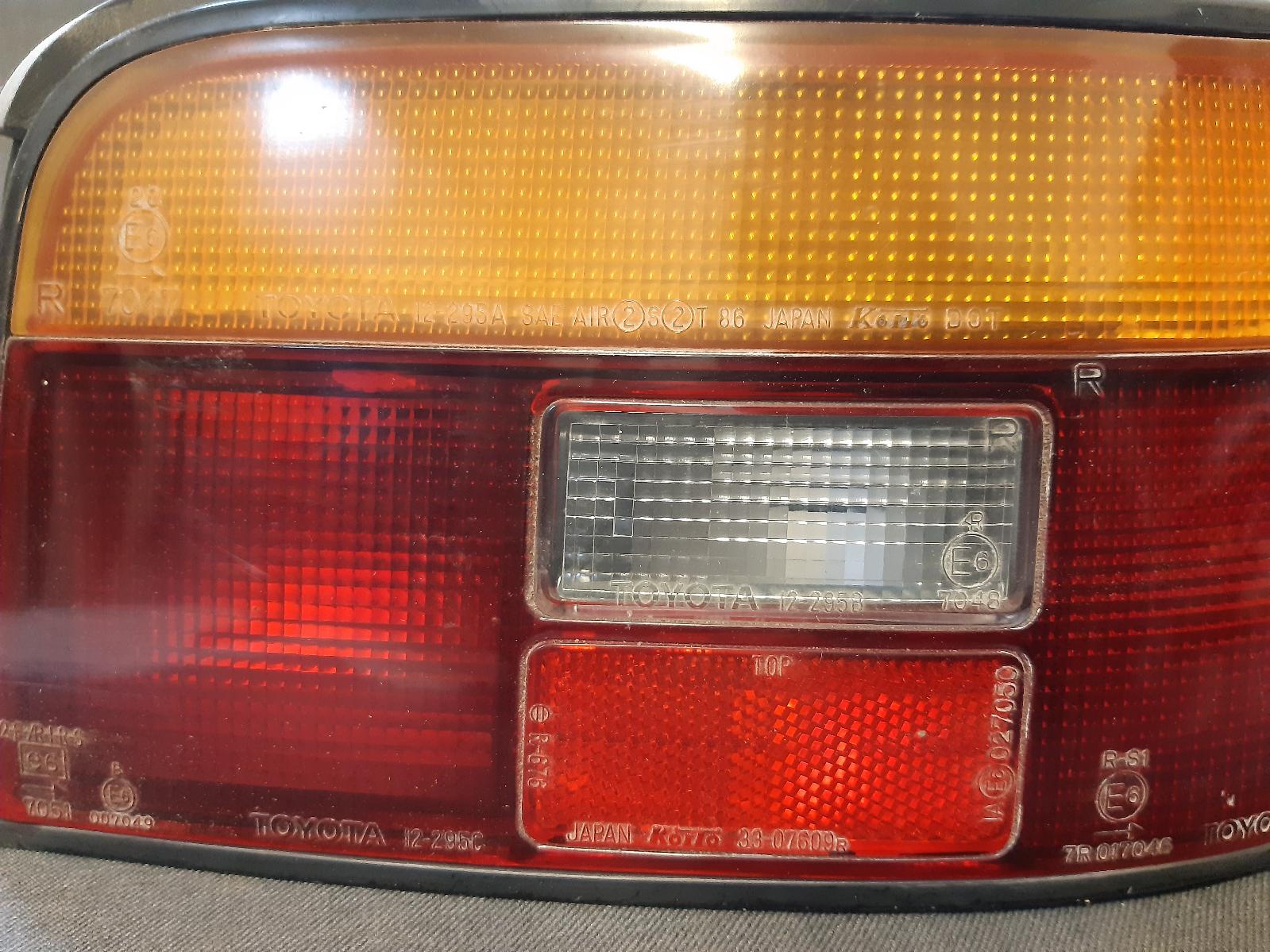 1991 TOYOTA COROLLA Right Taillight Contact us for Photo