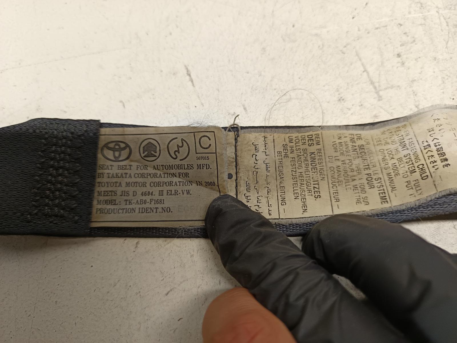 2002 TOYOTA COROLLA Seatbelt/Stalk Contact us for Photo