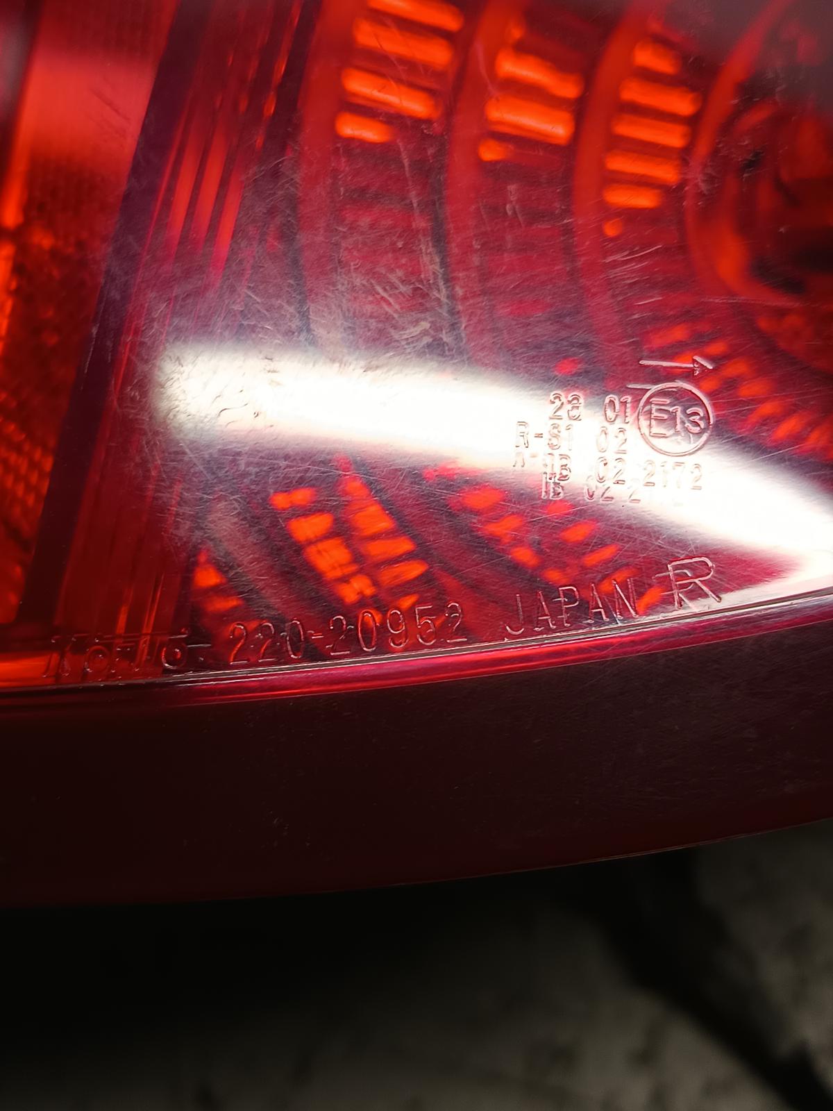 2006 SUBARU LIBERTY Right Taillight Contact us for Photo