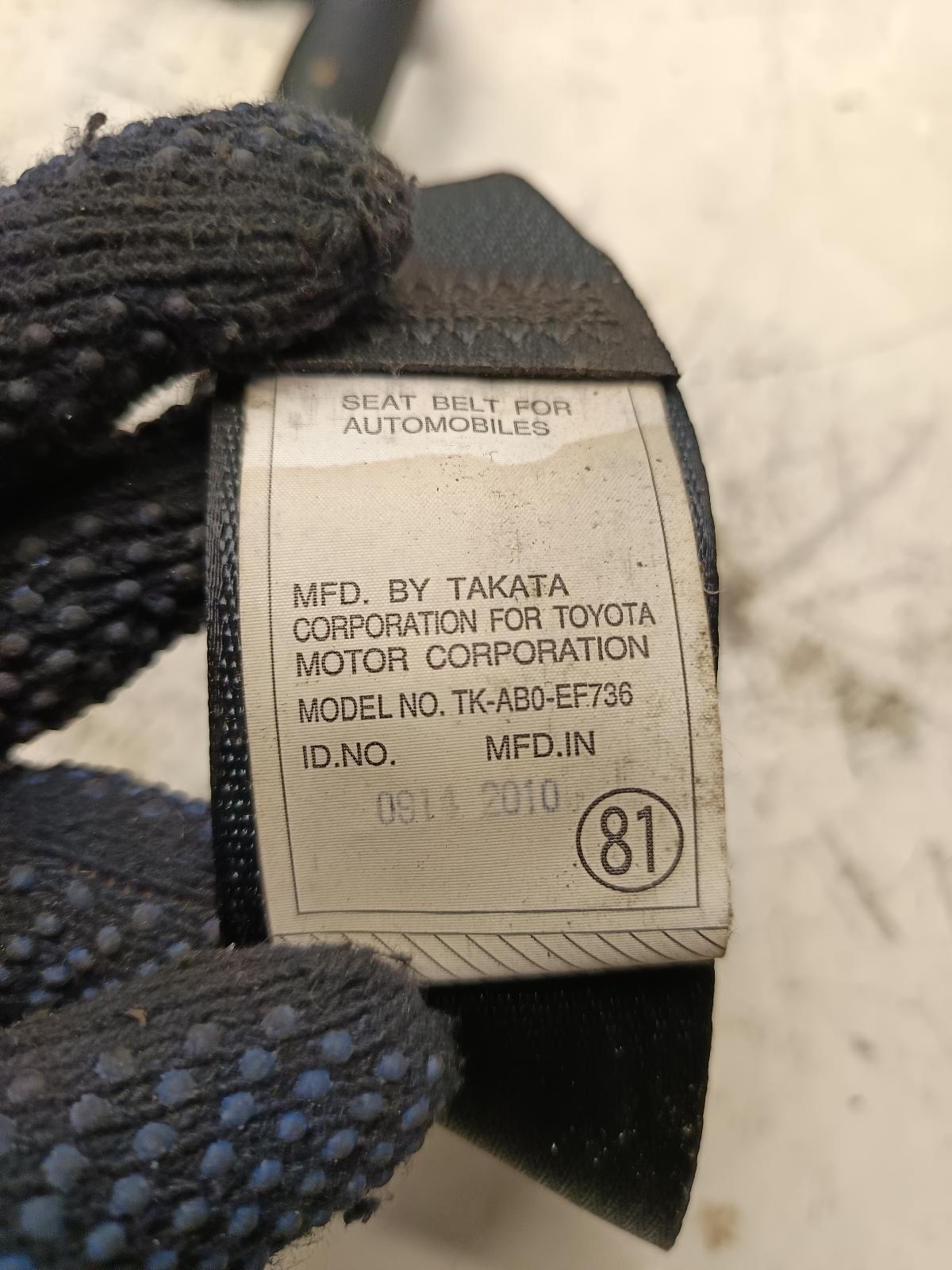 2010 TOYOTA COROLLA Seatbelt/Stalk Contact us for Photo