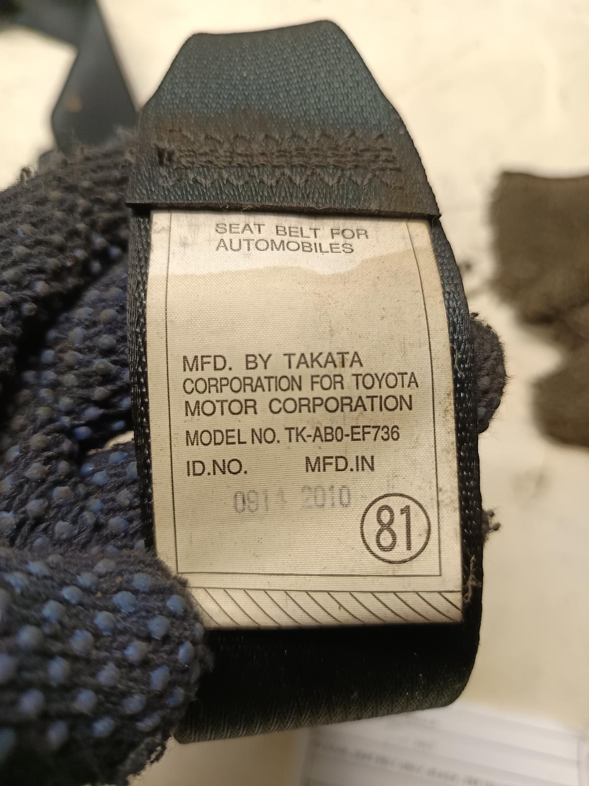 2010 TOYOTA COROLLA Seatbelt/Stalk Contact us for Photo