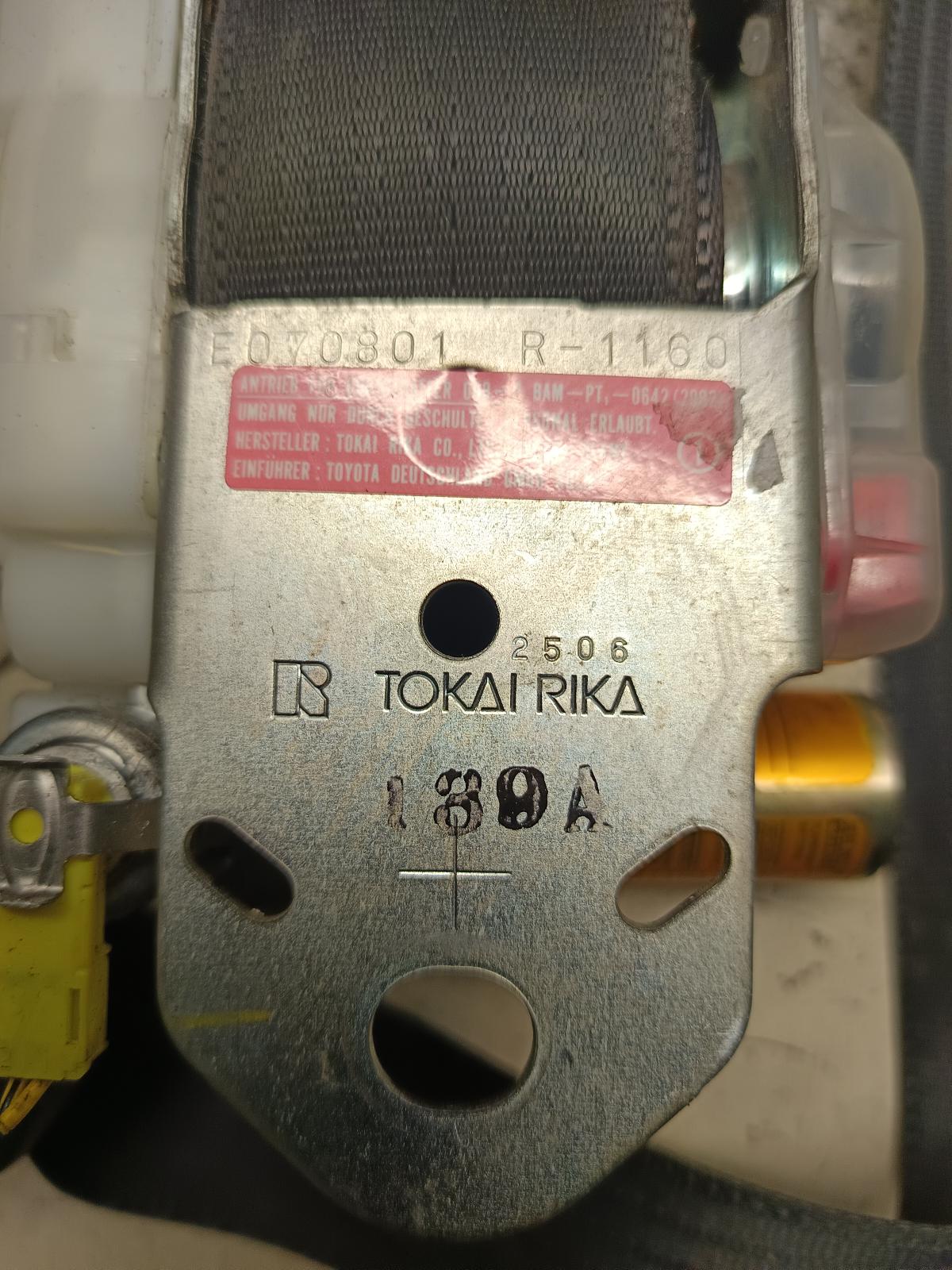2002 TOYOTA COROLLA Seatbelt/Stalk Contact us for Photo