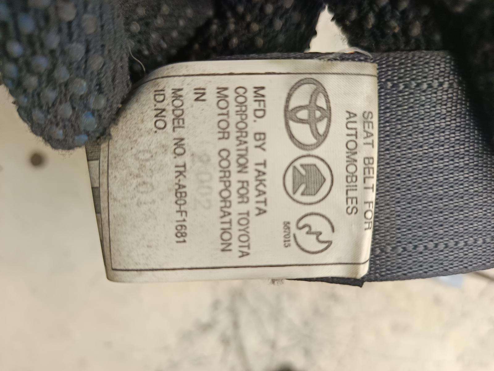 2002 TOYOTA COROLLA Seatbelt/Stalk Contact us for Photo