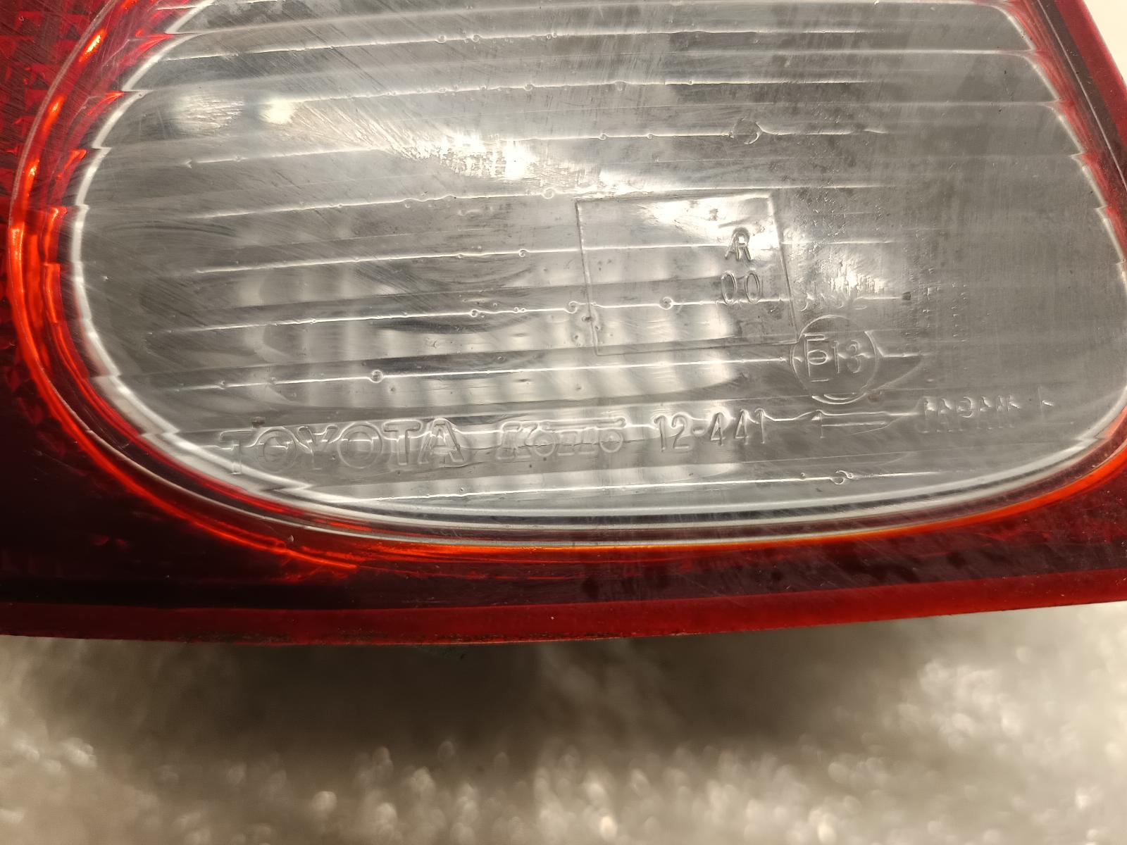 1999 TOYOTA COROLLA Left Taillight Contact us for Photo