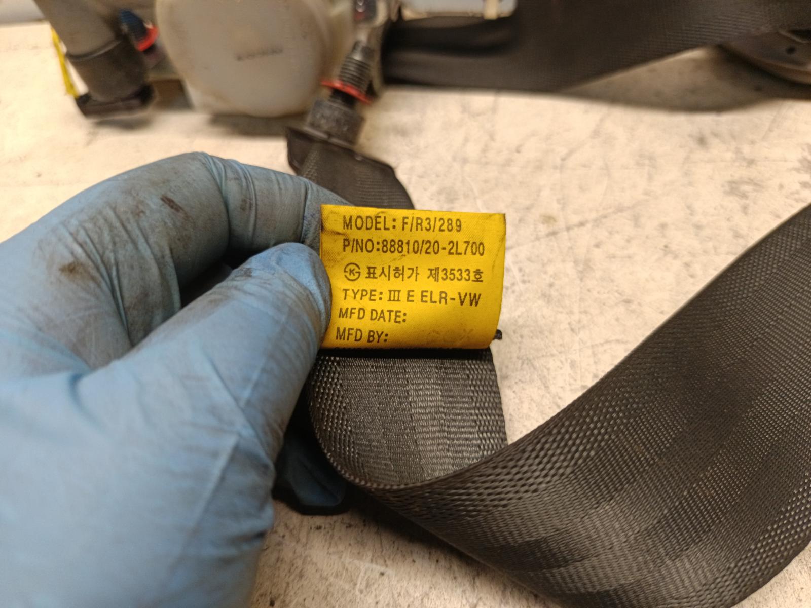 2011 HYUNDAI I30 Seatbelt/Stalk Contact us for Photo