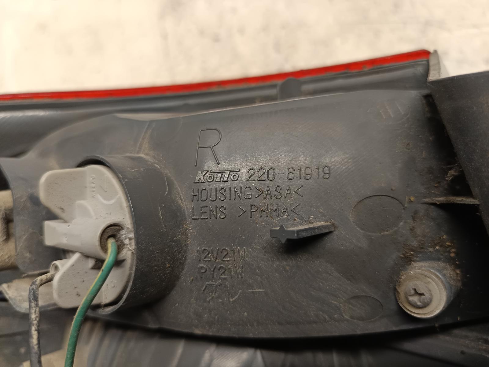 1999 MAZDA 626 Right Taillight Contact us for Photo