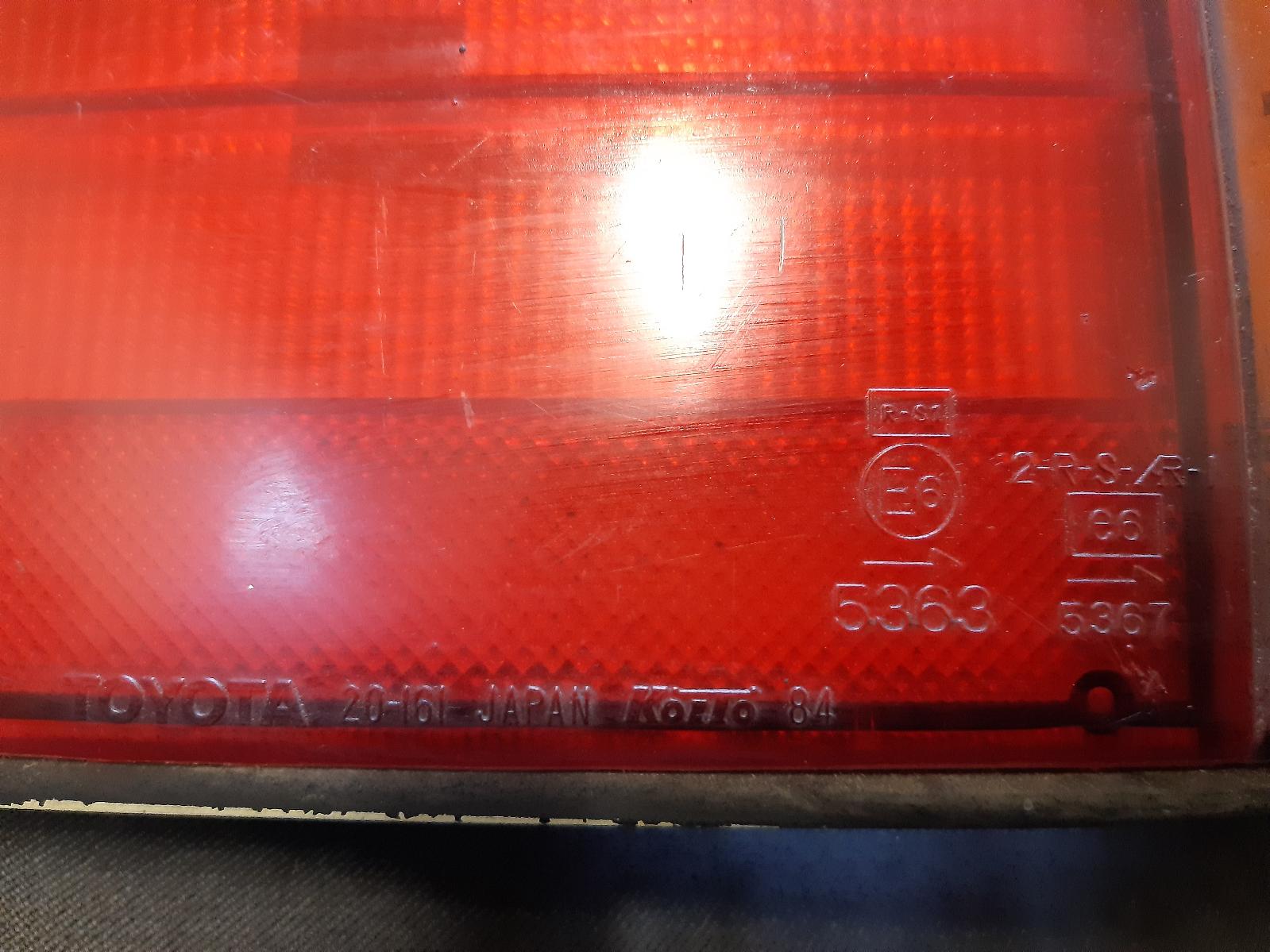 1987 TOYOTA CORONA Right Taillight Contact us for Photo