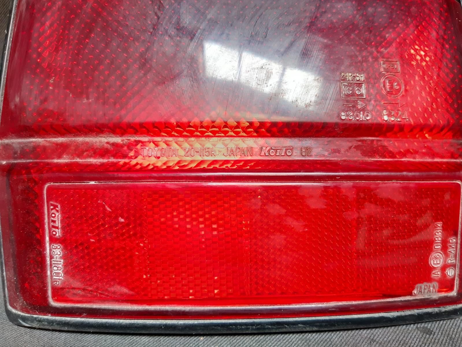 1987 TOYOTA CORONA Right Taillight Contact us for Photo