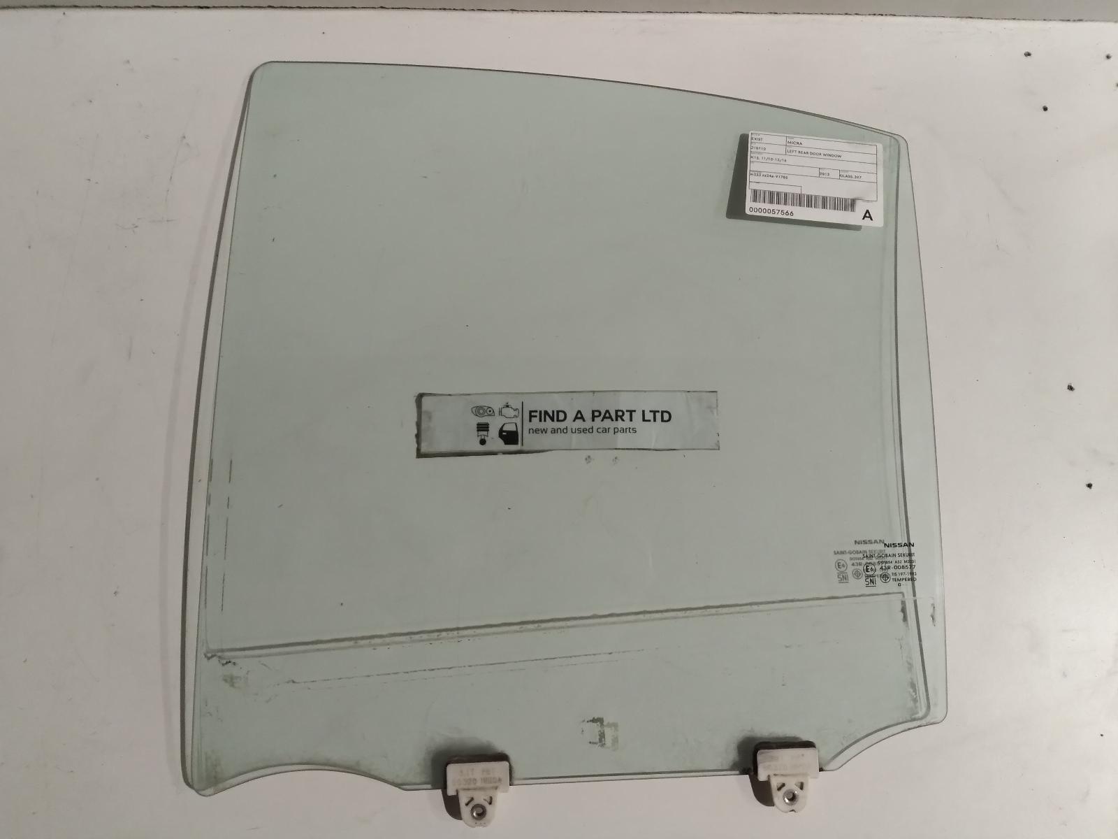 View Auto part Left Rear Door Window NISSAN MICRA 2013