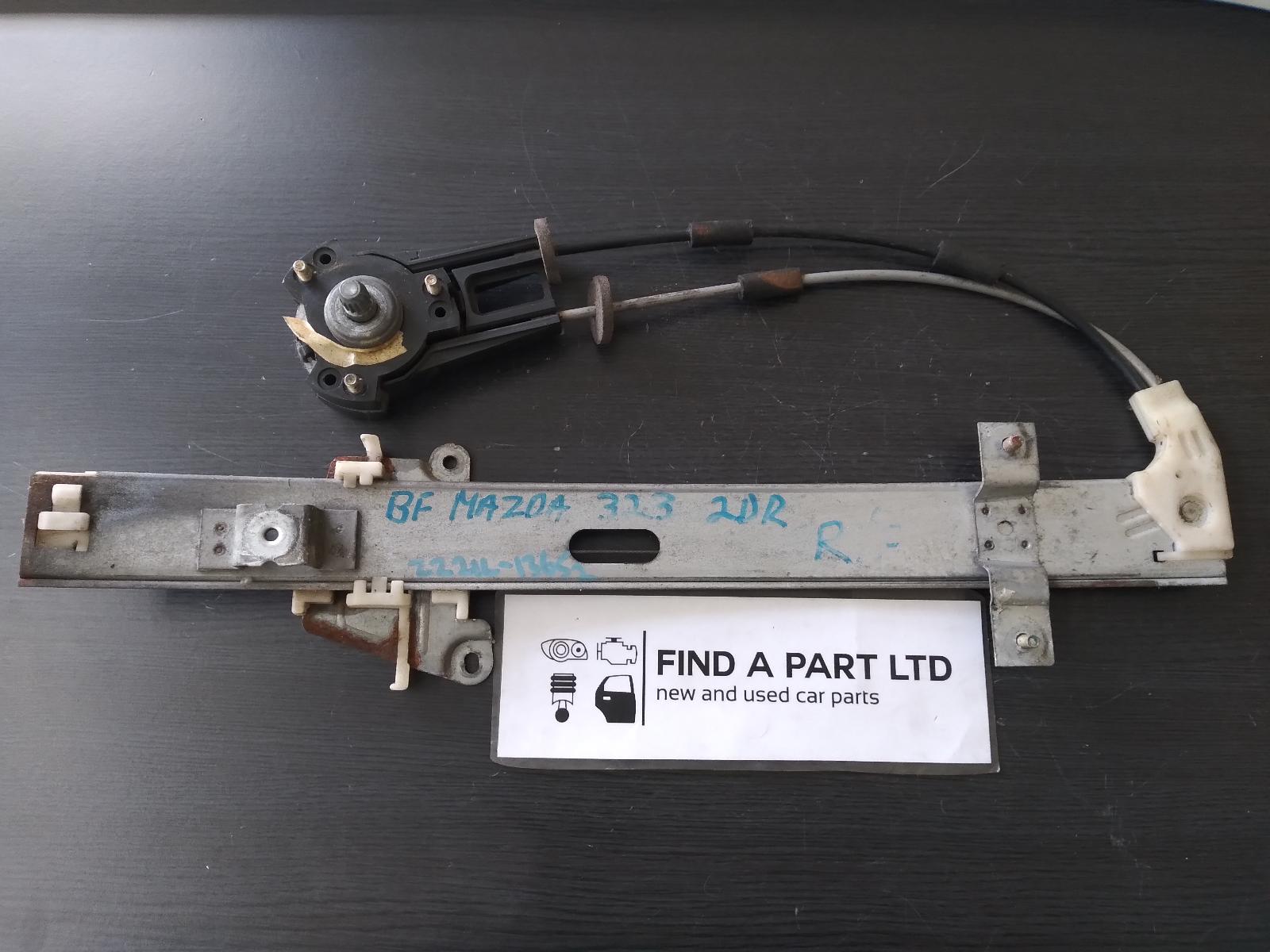 View Auto part Right Front Window Reg/Motor MAZDA 323 1989