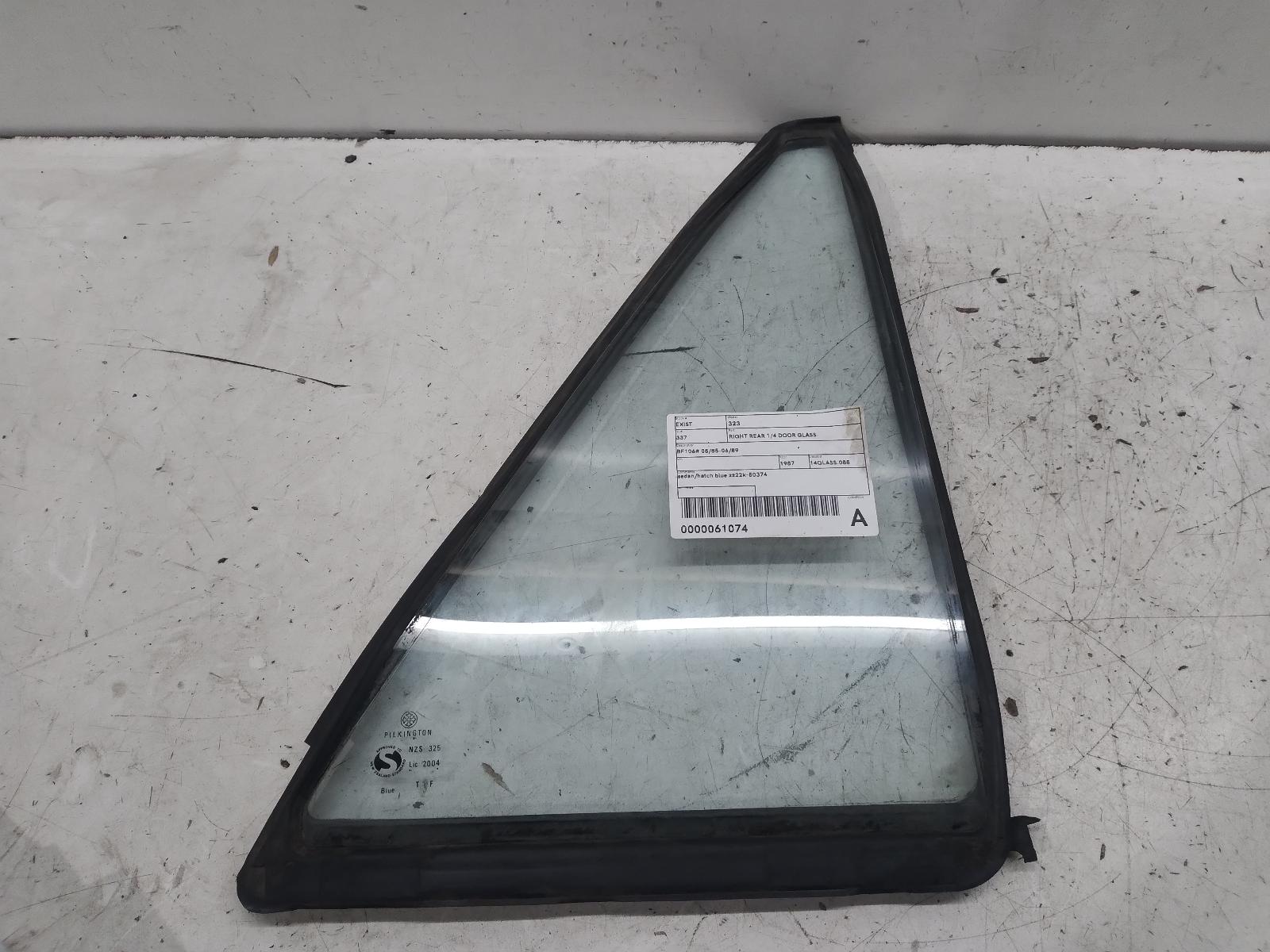 1987 MAZDA 323 Right Rear 1/4 Door Glass Contact us for Photo