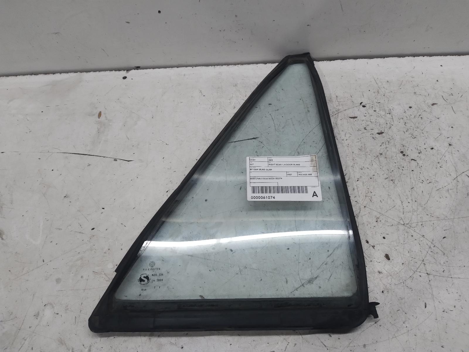 1987 MAZDA 323 Right Rear 1/4 Door Glass Contact us for Photo