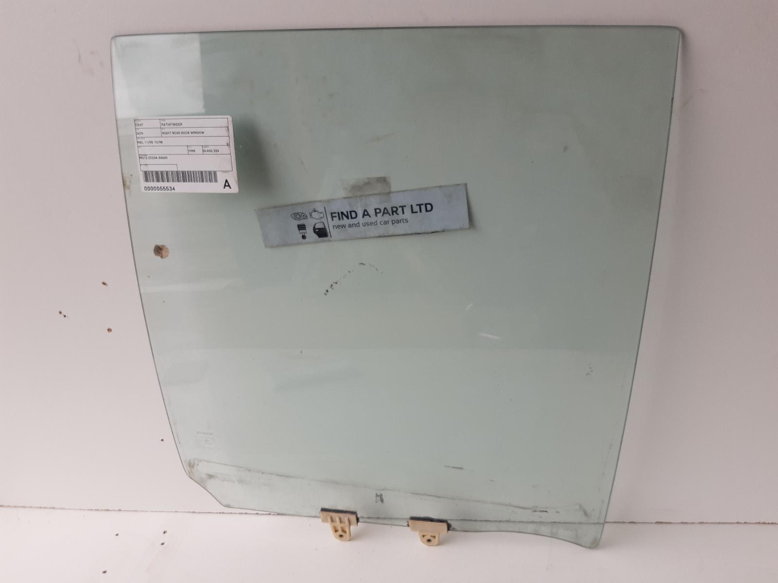 1995 NISSAN PATHFINDER Right Rear Door Window Contact us for Photo