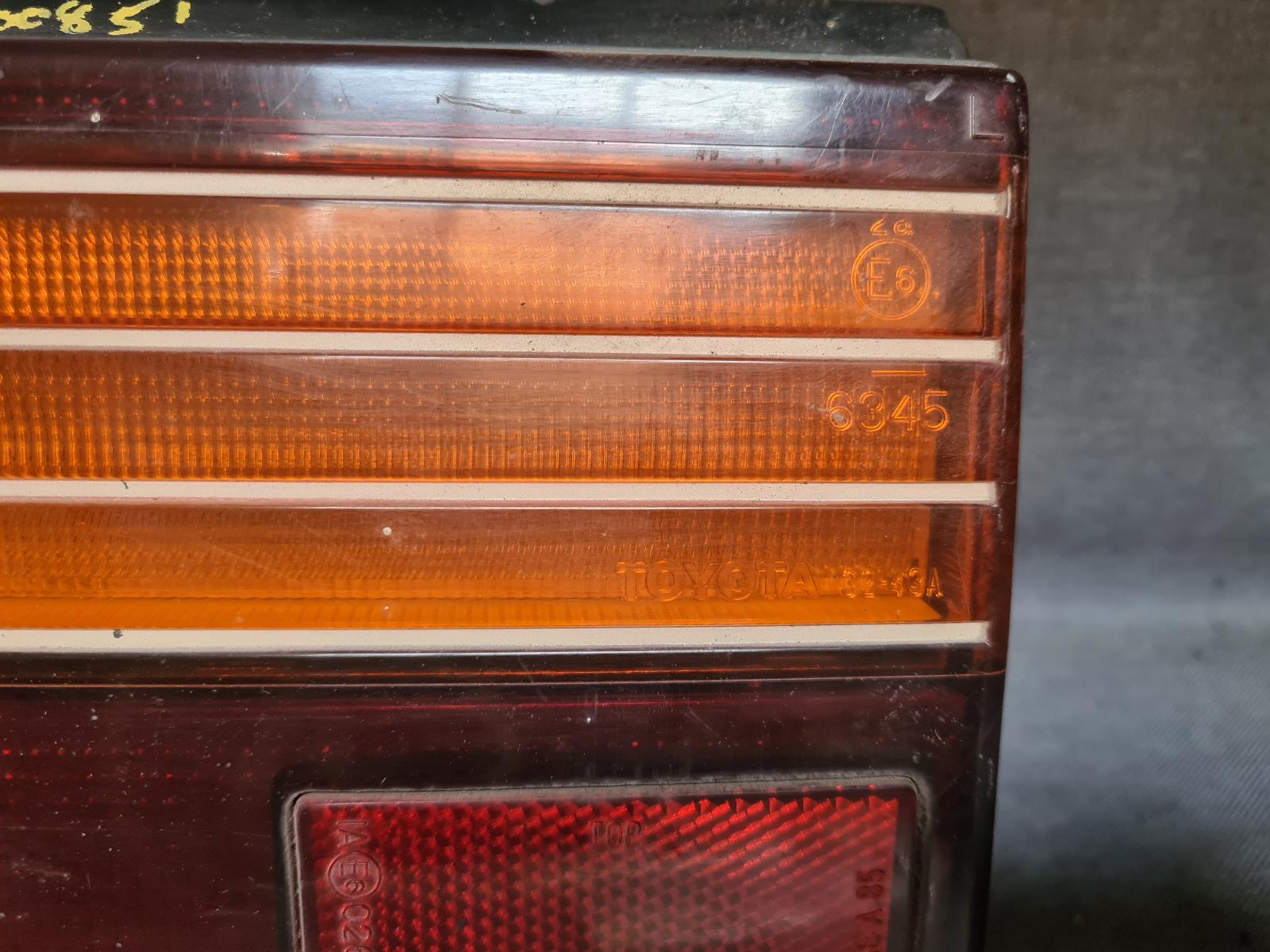 1990 TOYOTA CAMRY Left Taillight Contact us for Photo