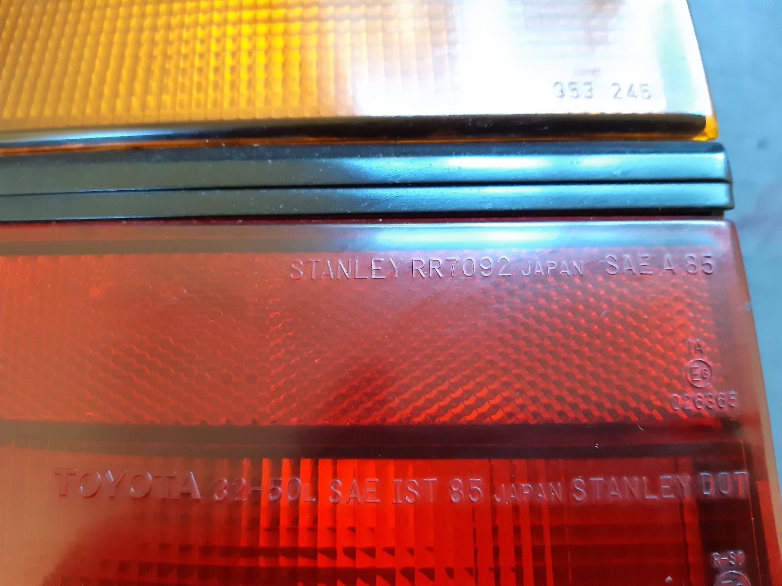 1990 TOYOTA CAMRY Left Taillight Contact us for Photo