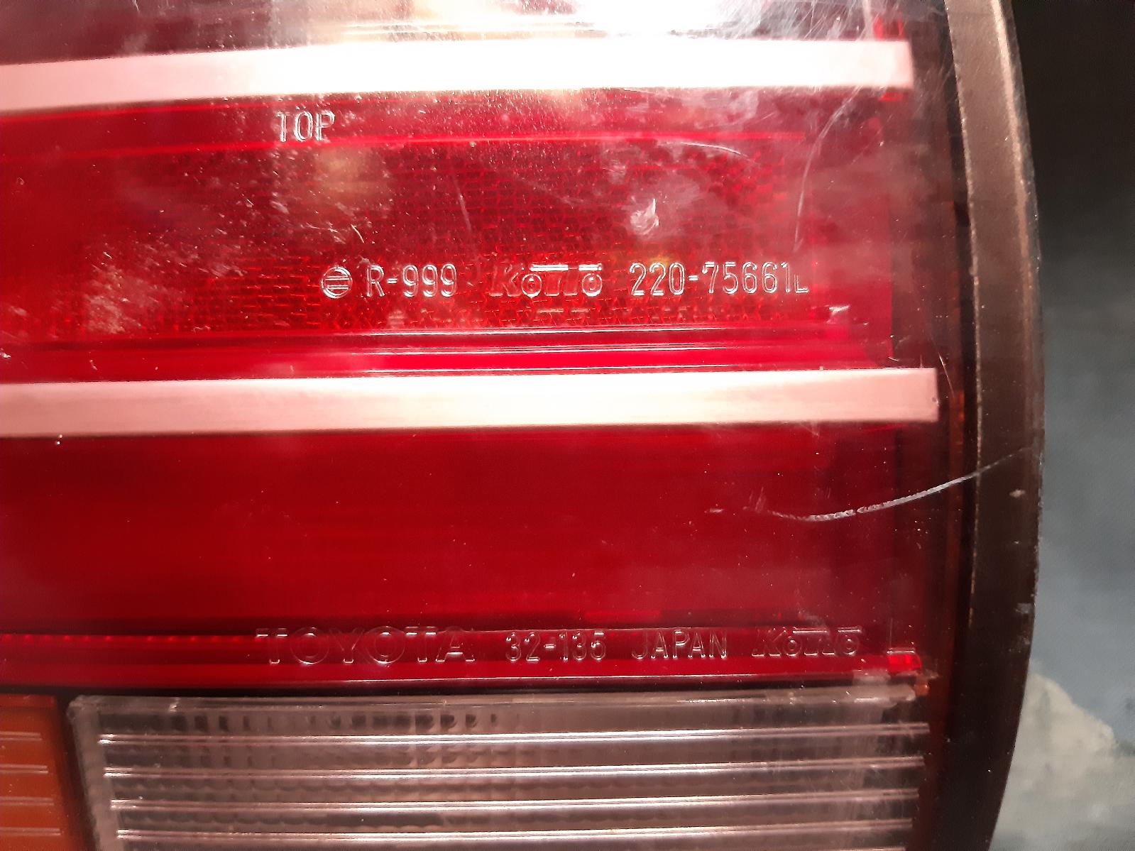 1994 TOYOTA CAMRY Left Taillight Contact us for Photo