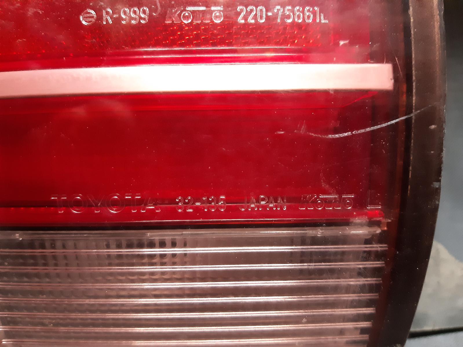 1994 TOYOTA CAMRY Left Taillight Contact us for Photo