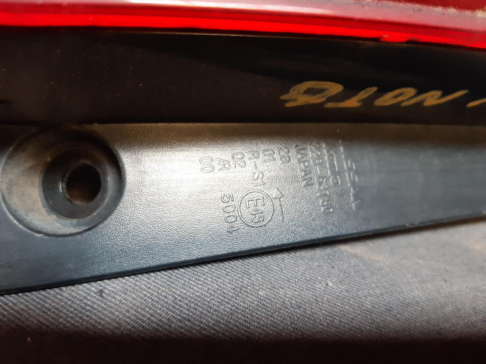 2007 NISSAN NOTE Left Taillight Contact us for Photo