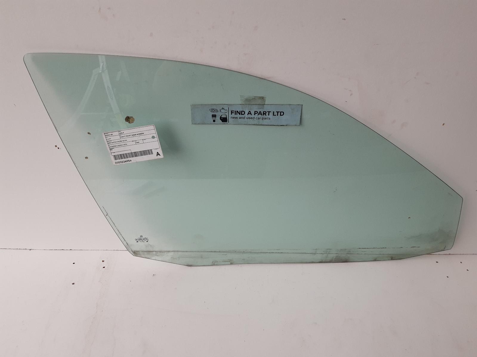 1999 VOLKSWAGEN GOLF Right Front Door Window Contact us for Photo