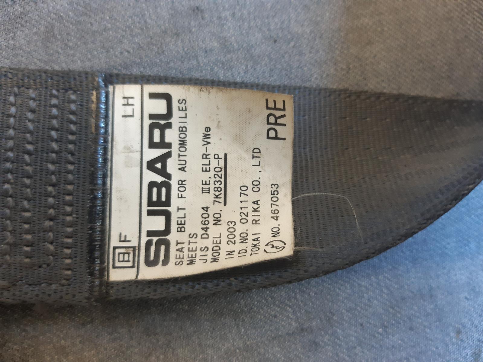 2005 SUBARU LIBERTY Seatbelt/Stalk Contact us for Photo