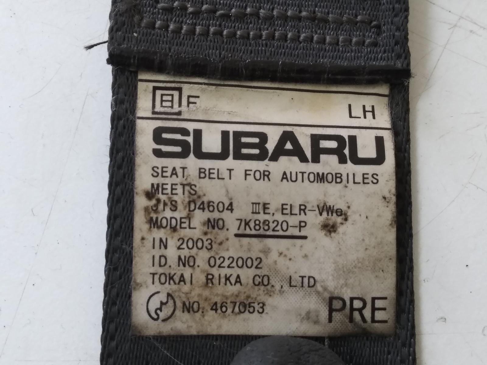 2005 SUBARU LIBERTY Seatbelt/Stalk Contact us for Photo