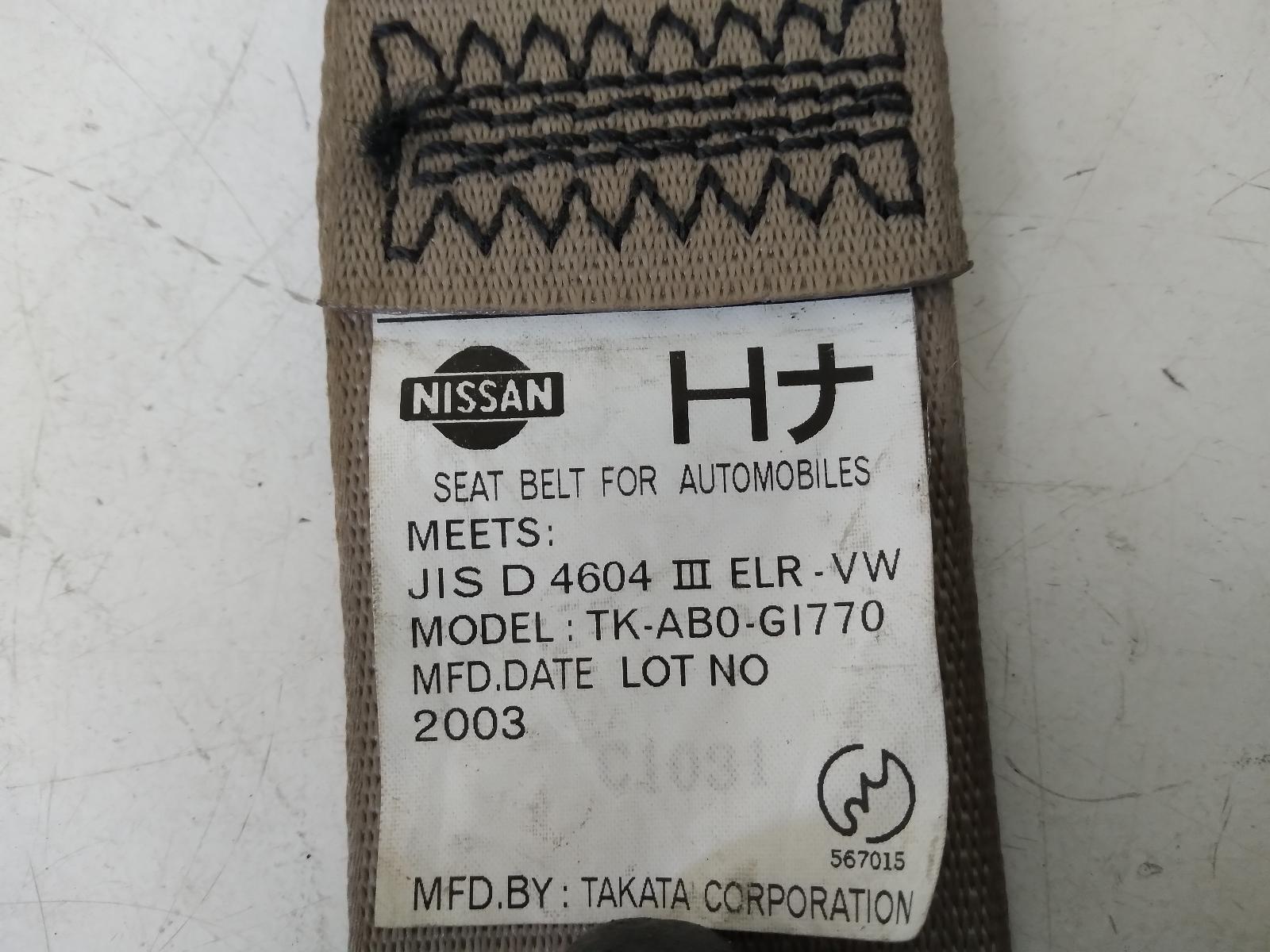2000 NISSAN SYLPHY Seatbelt/Stalk Contact us for Photo