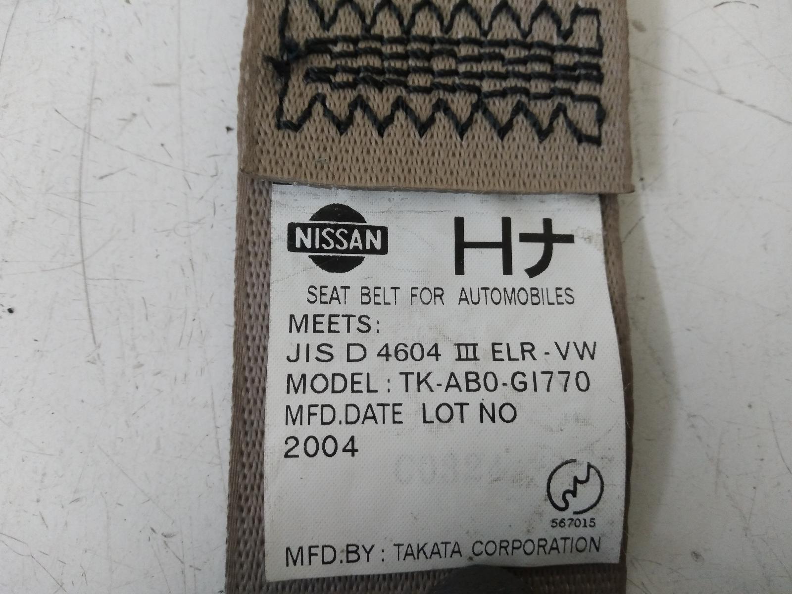 2000 NISSAN SYLPHY Seatbelt/Stalk Contact us for Photo