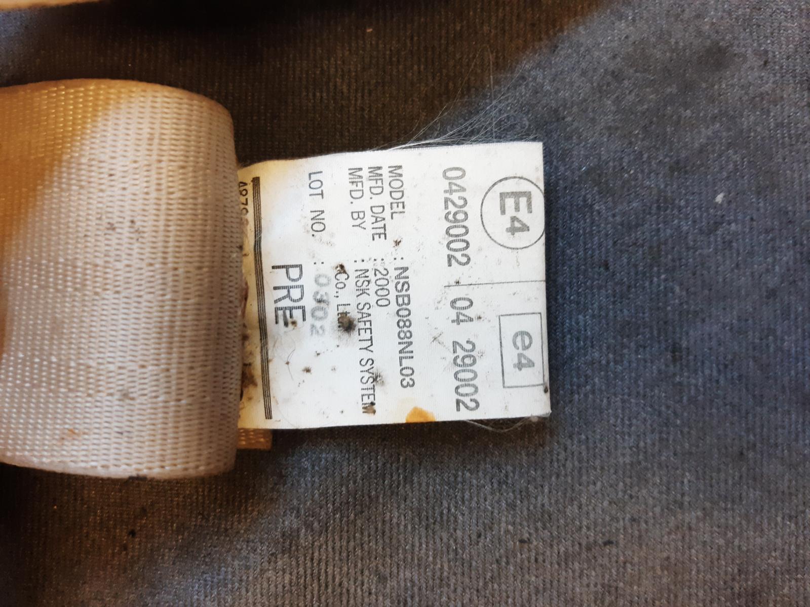 2003 NISSAN CEFIRO (NZ ONLY) Seatbelt/Stalk Contact us for Photo