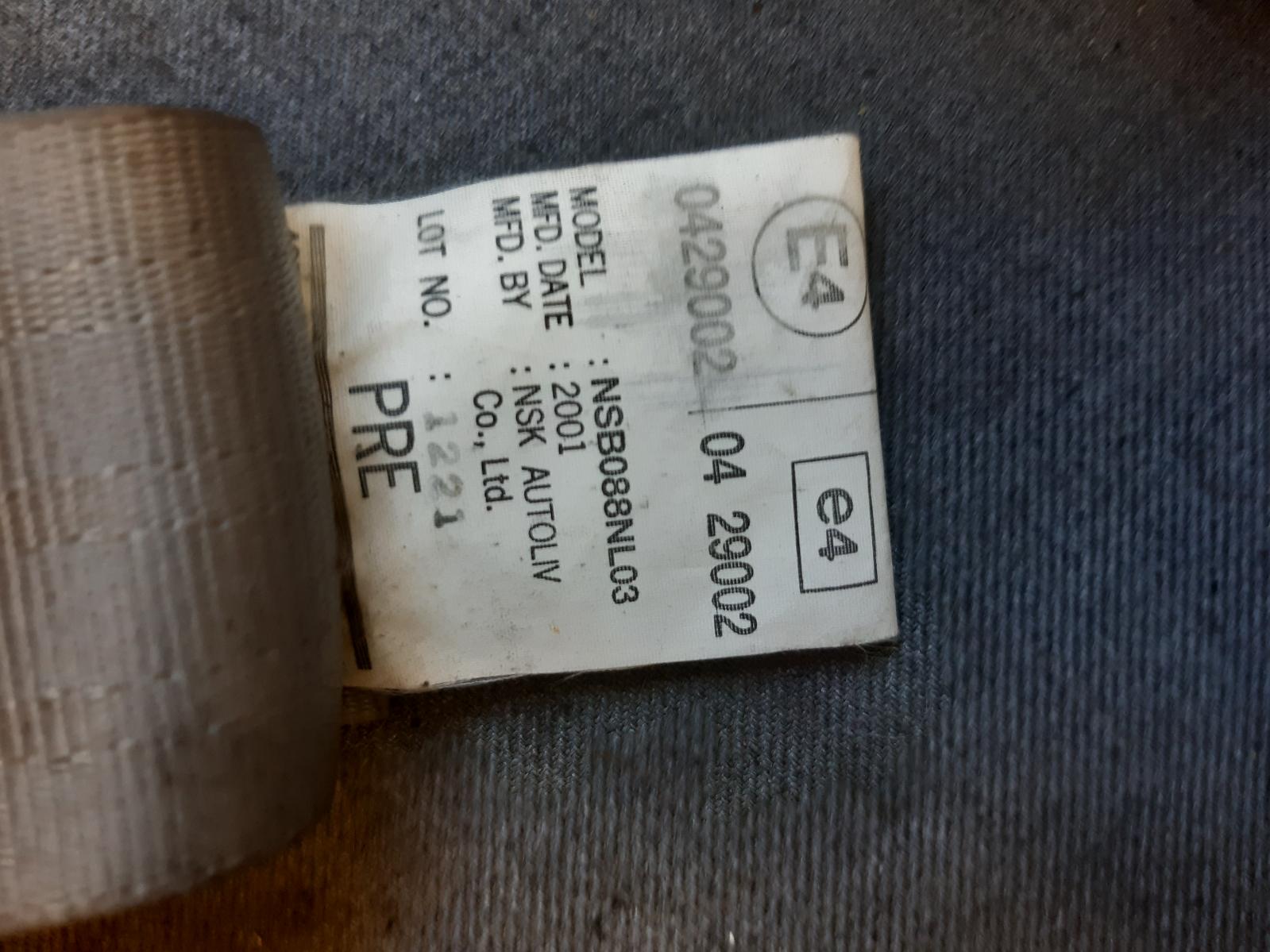 2003 NISSAN CEFIRO (NZ ONLY) Seatbelt/Stalk Contact us for Photo