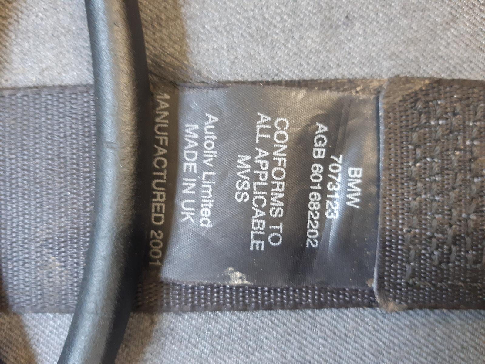 2002 MINI COOPER Seatbelt/Stalk Contact us for Photo