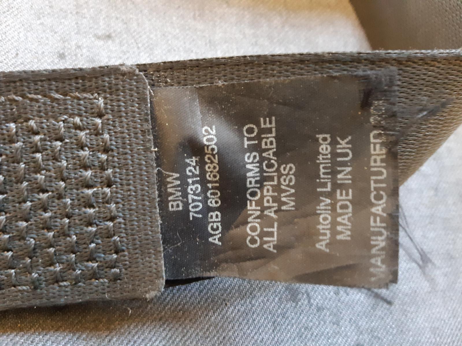 2002 MINI COOPER Seatbelt/Stalk Contact us for Photo