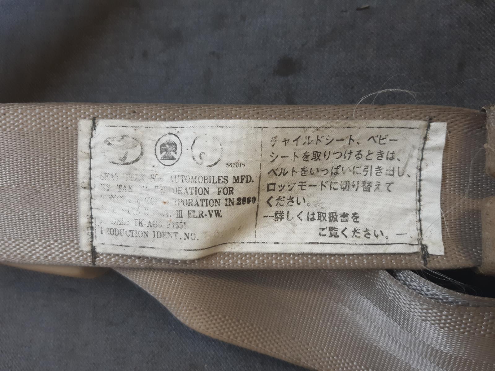 2001 TOYOTA NADIA (NZ ONLY) Seatbelt/Stalk Contact us for Photo
