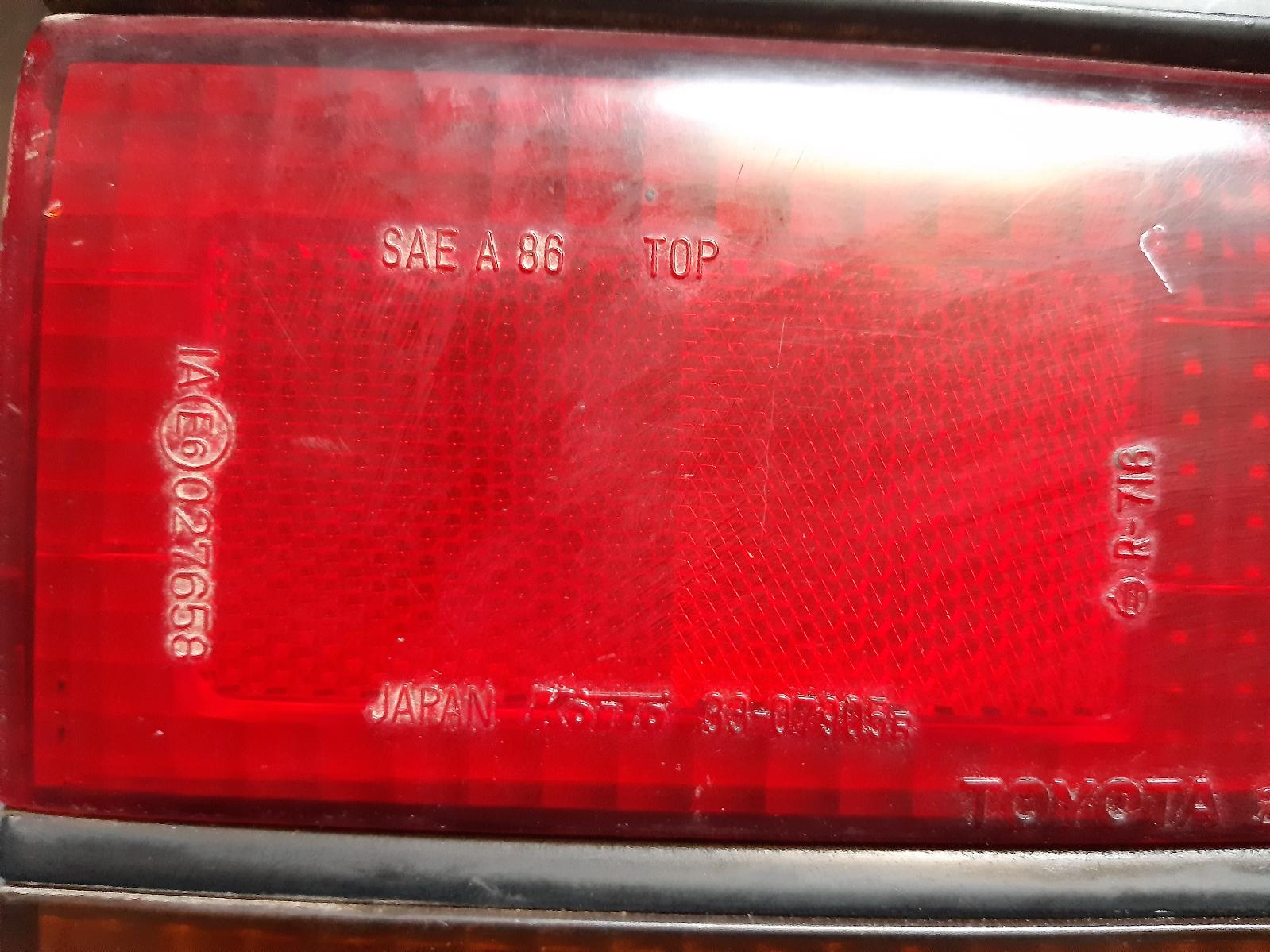 1990 TOYOTA CORONA Right Taillight Contact us for Photo