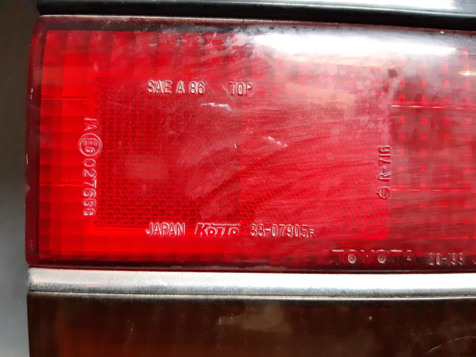 1990 TOYOTA CORONA Right Taillight Contact us for Photo