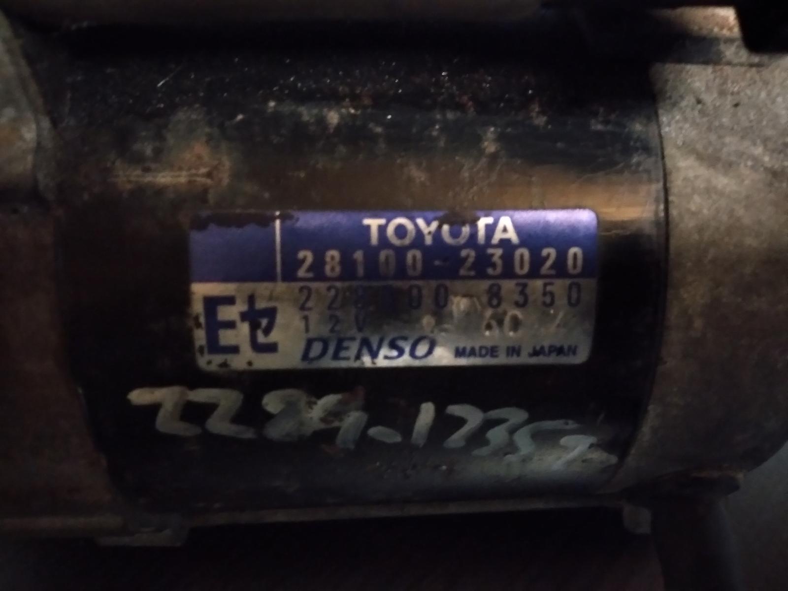 2000 TOYOTA ECHO Starter Contact us for Photo