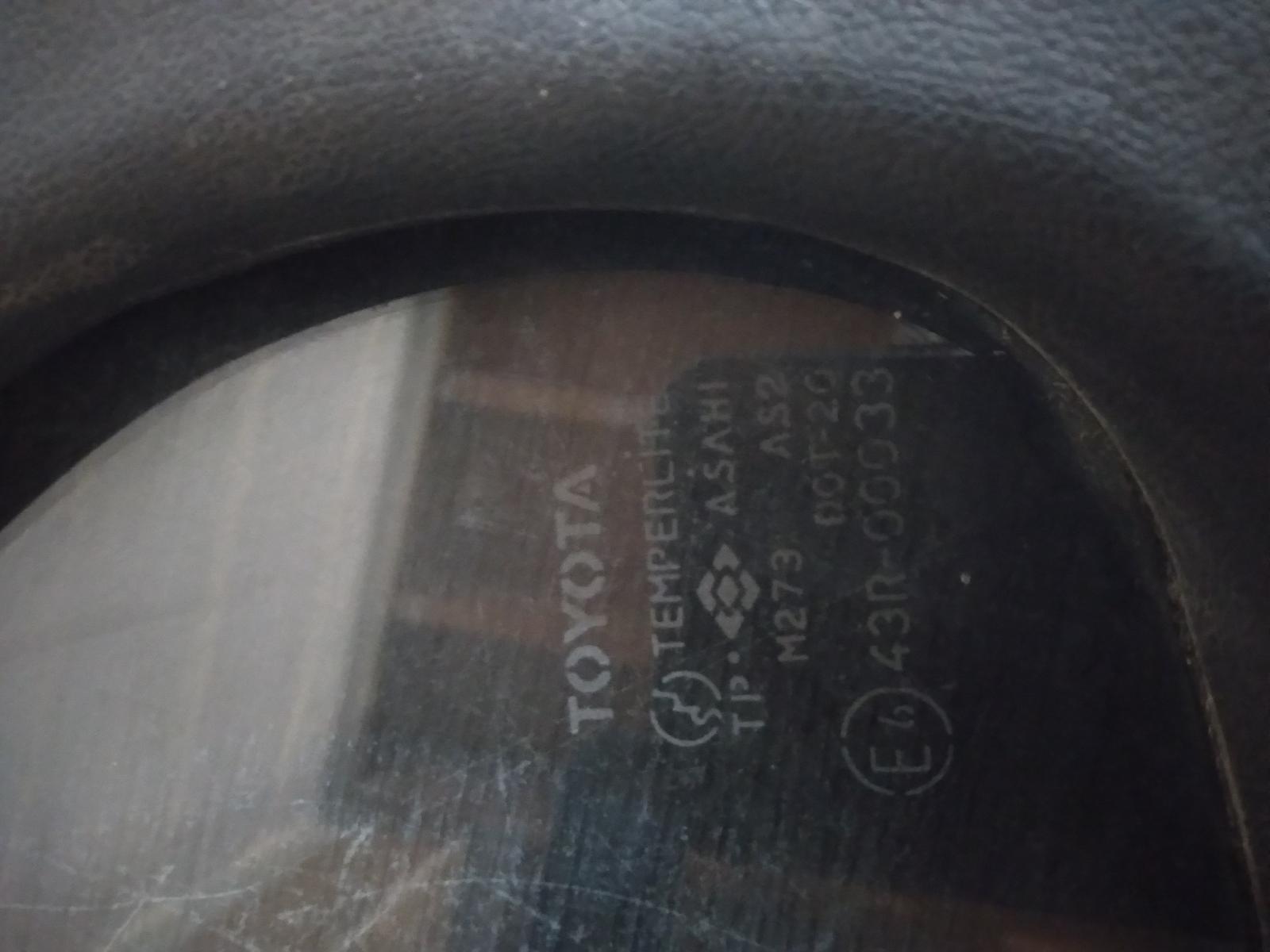 1995 TOYOTA SPRINTER Right Rear 1/4 Door Glass Contact us for Photo