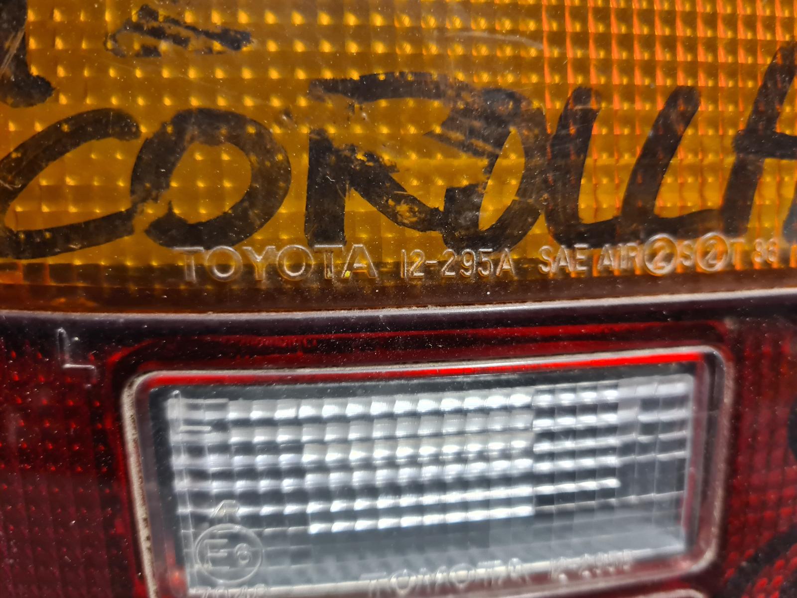 1991 TOYOTA COROLLA Left Taillight Contact us for Photo