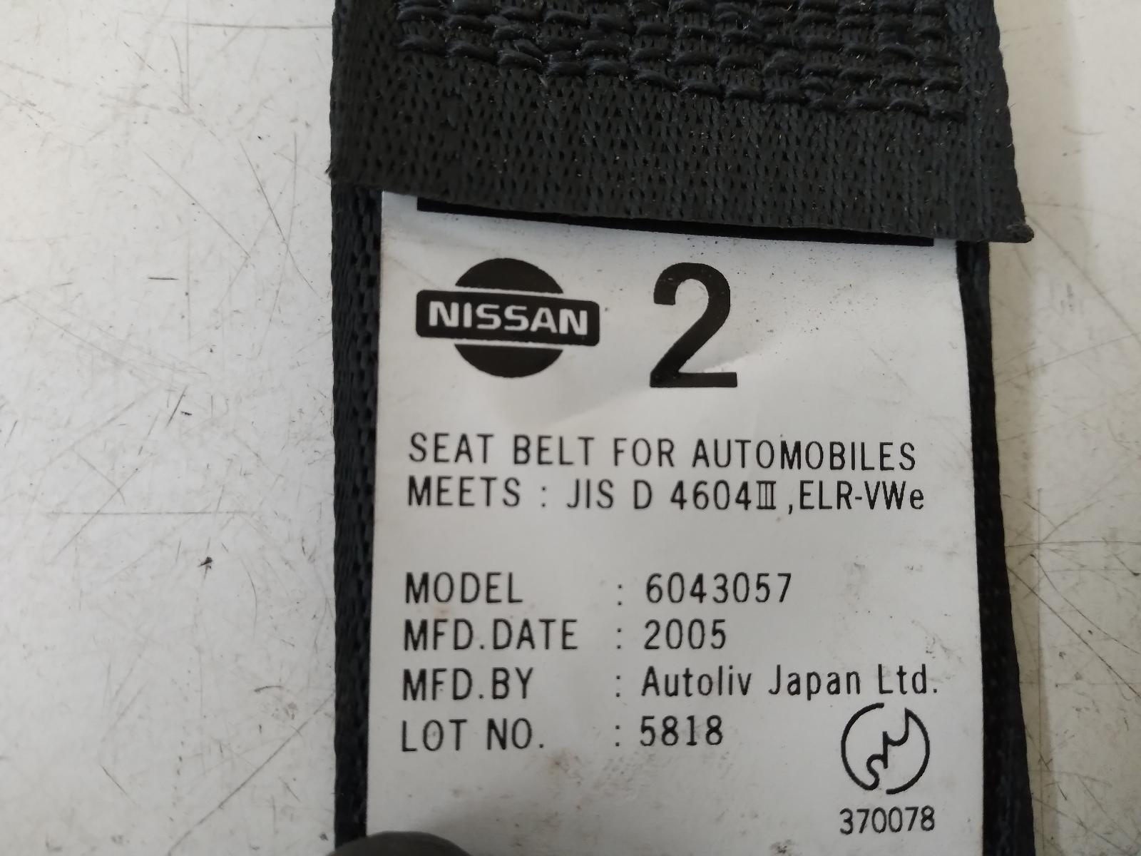 2007 NISSAN TIIDA Seatbelt/Stalk Contact us for Photo