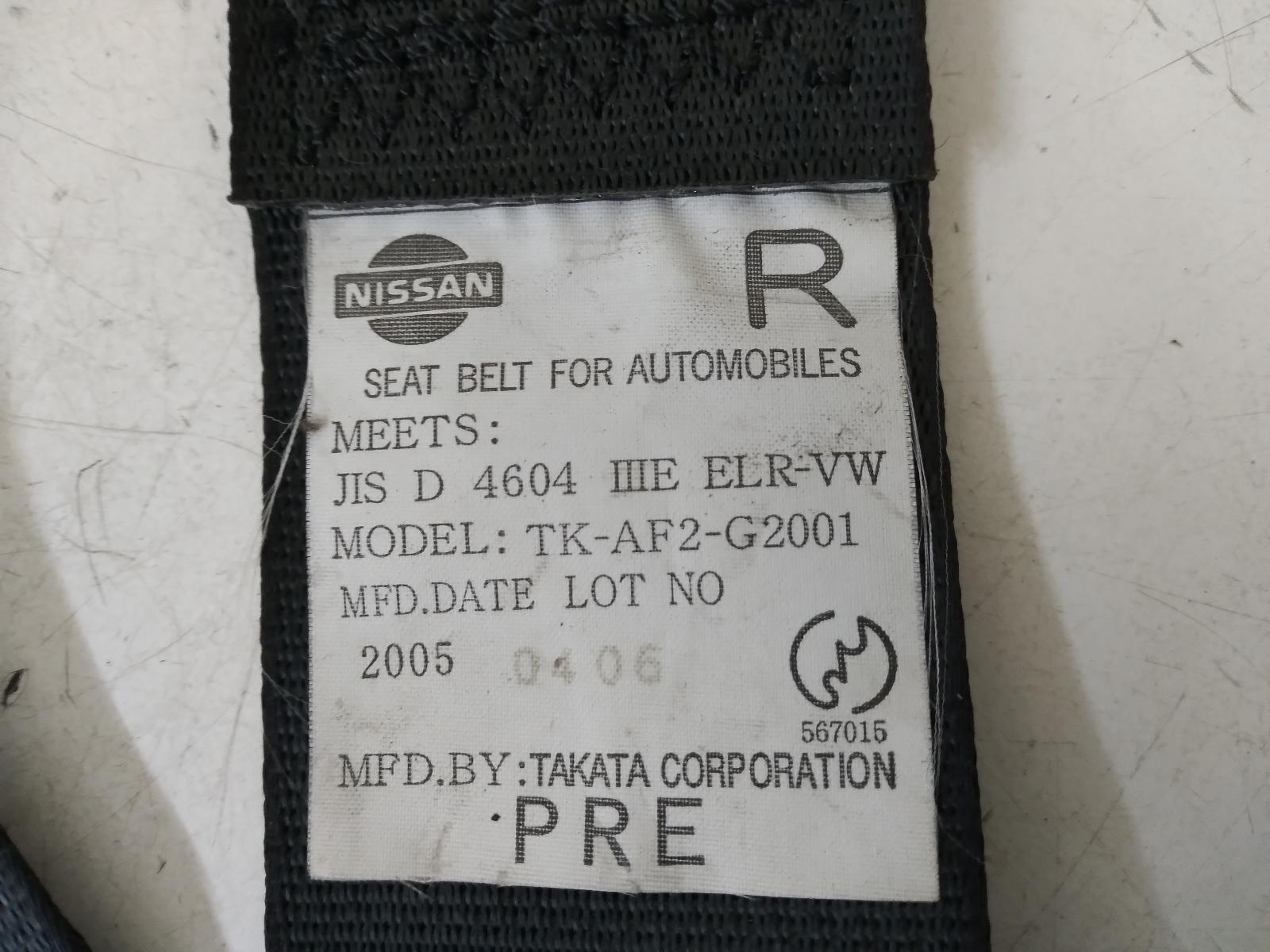 2005 NISSAN NOTE Seatbelt/Stalk Contact us for Photo